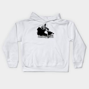 Hockey Mom with Canada outline Kids Hoodie